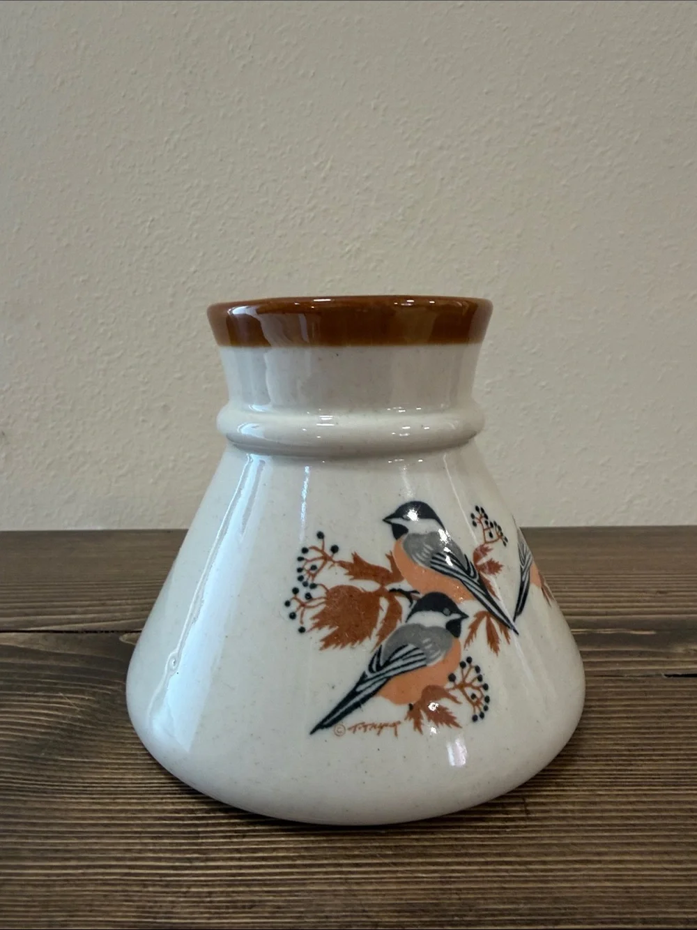 Vintage Otagiri Japan Chickadee Bird Mug Stoneware Cottagecore Coffee Cup